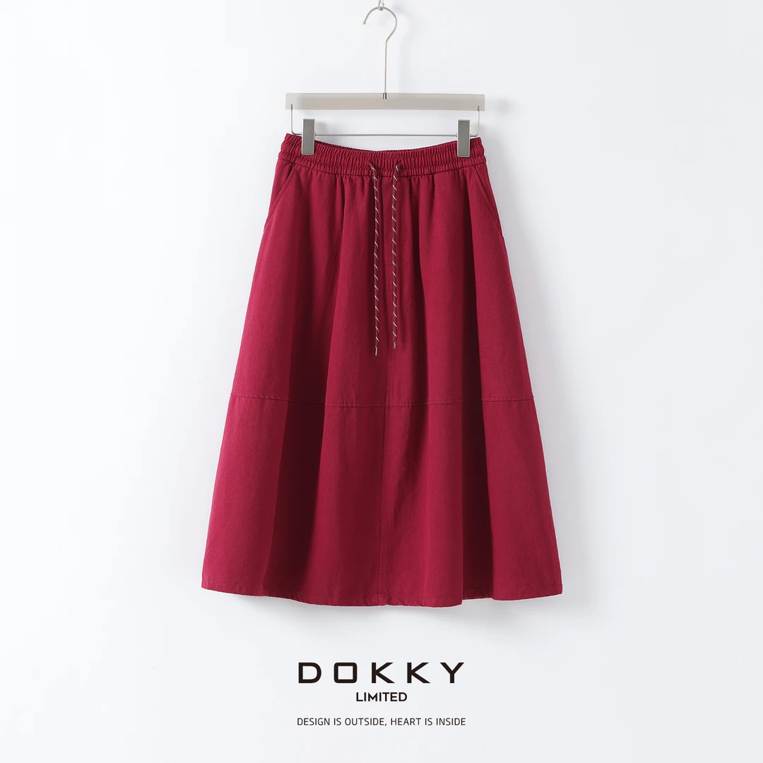 【无忧气球裙】DOKKY宽松显瘦.休闲百搭|纯棉高腰半身大摆伞裙
