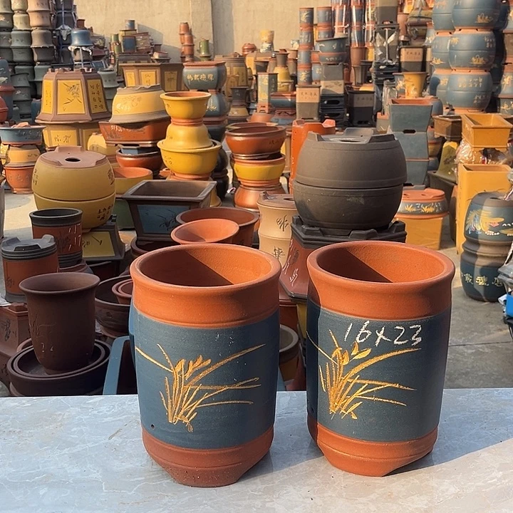 紫砂紫砂花盆盆栽