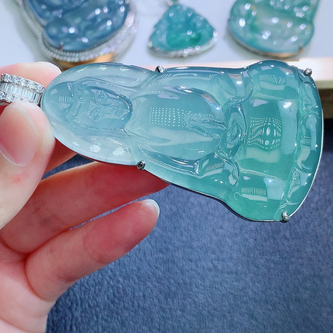 翡翠银S925镶嵌颈饰翡翠