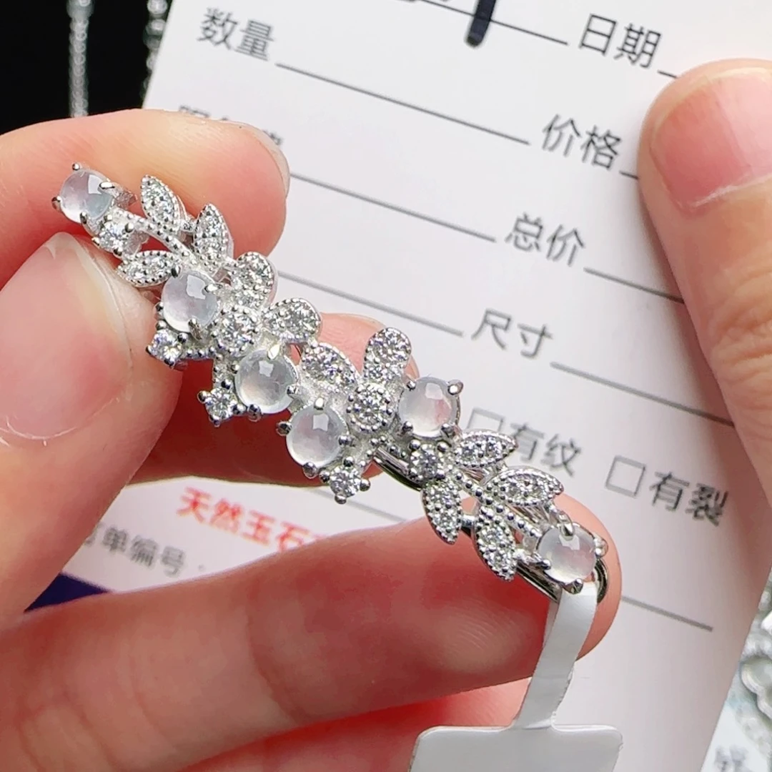 银S925镶嵌戒指翡翠