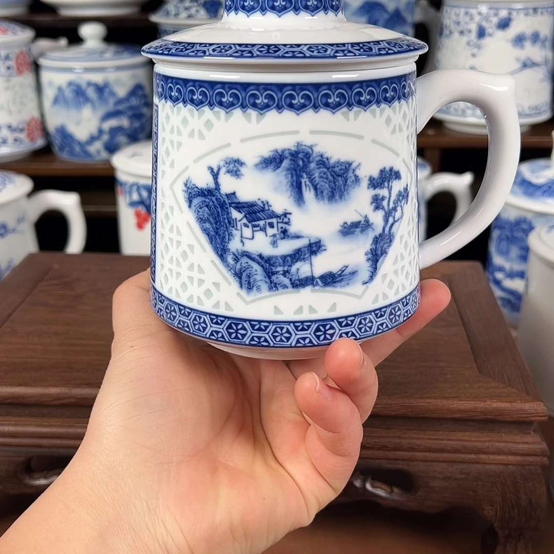 景德镇高温陶瓷办公杯家用