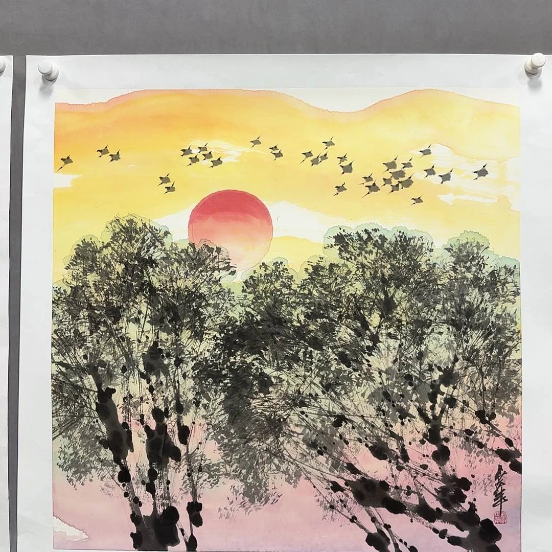 国画亲笔手绘放心去藏
