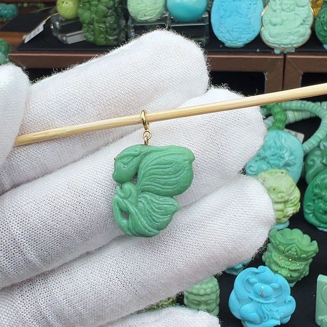 绿松石未镶嵌绿松石主播璐璐