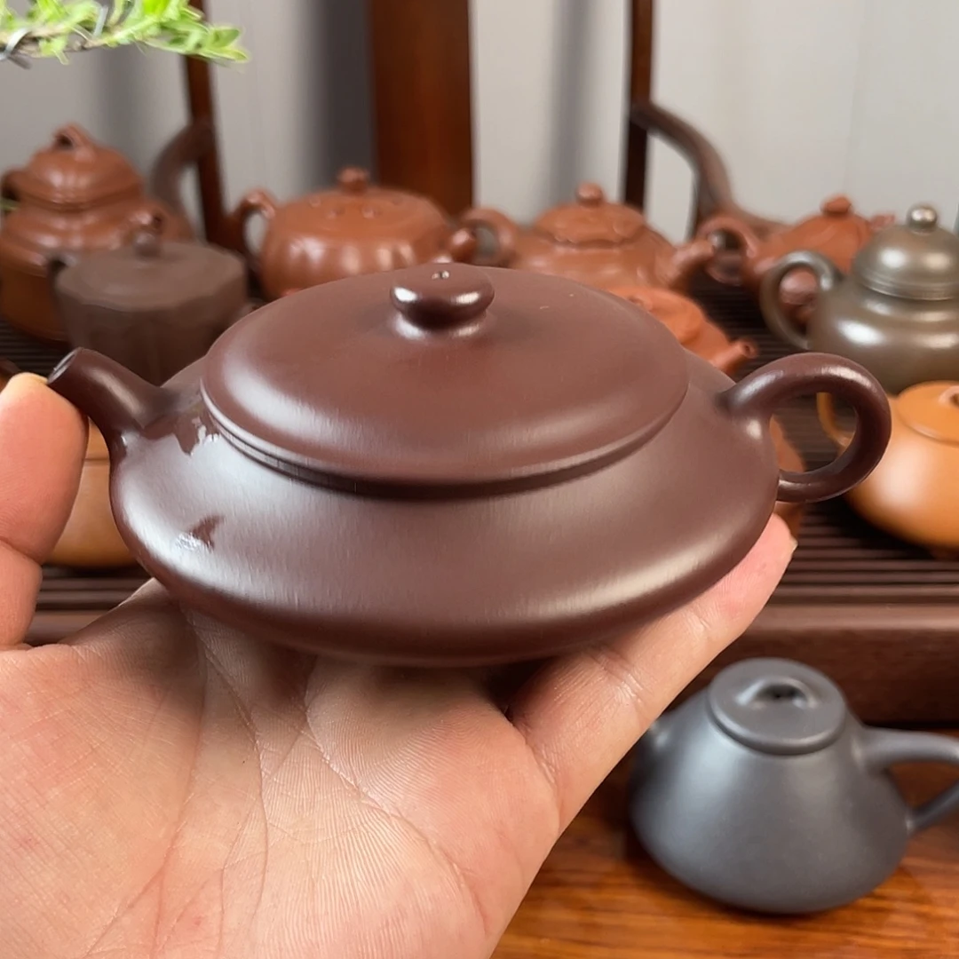 茶宠紫砂2913虚扁