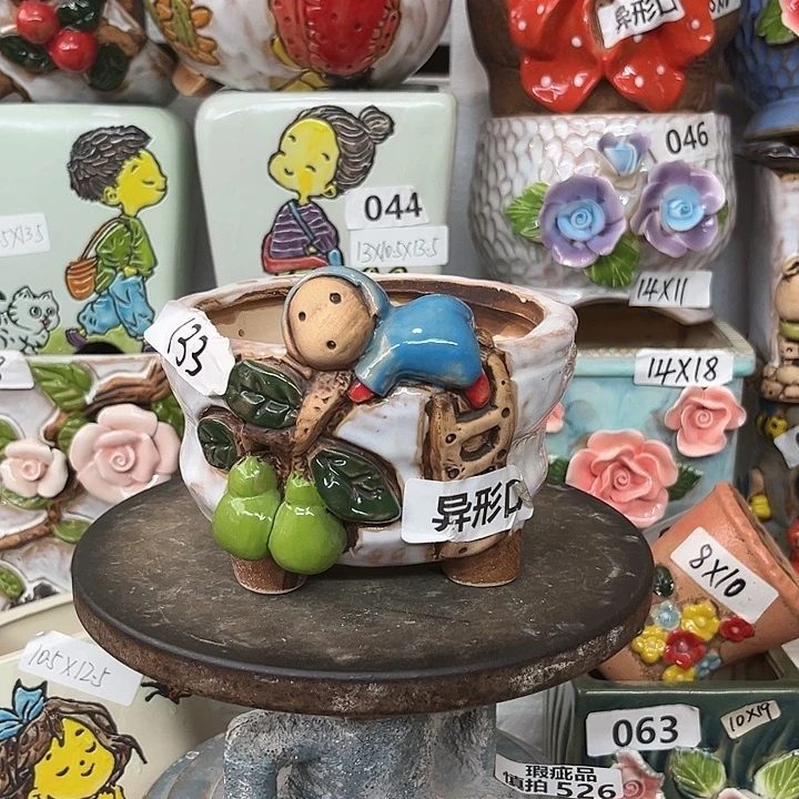 紫砂花盆粗陶材质多肉花盆