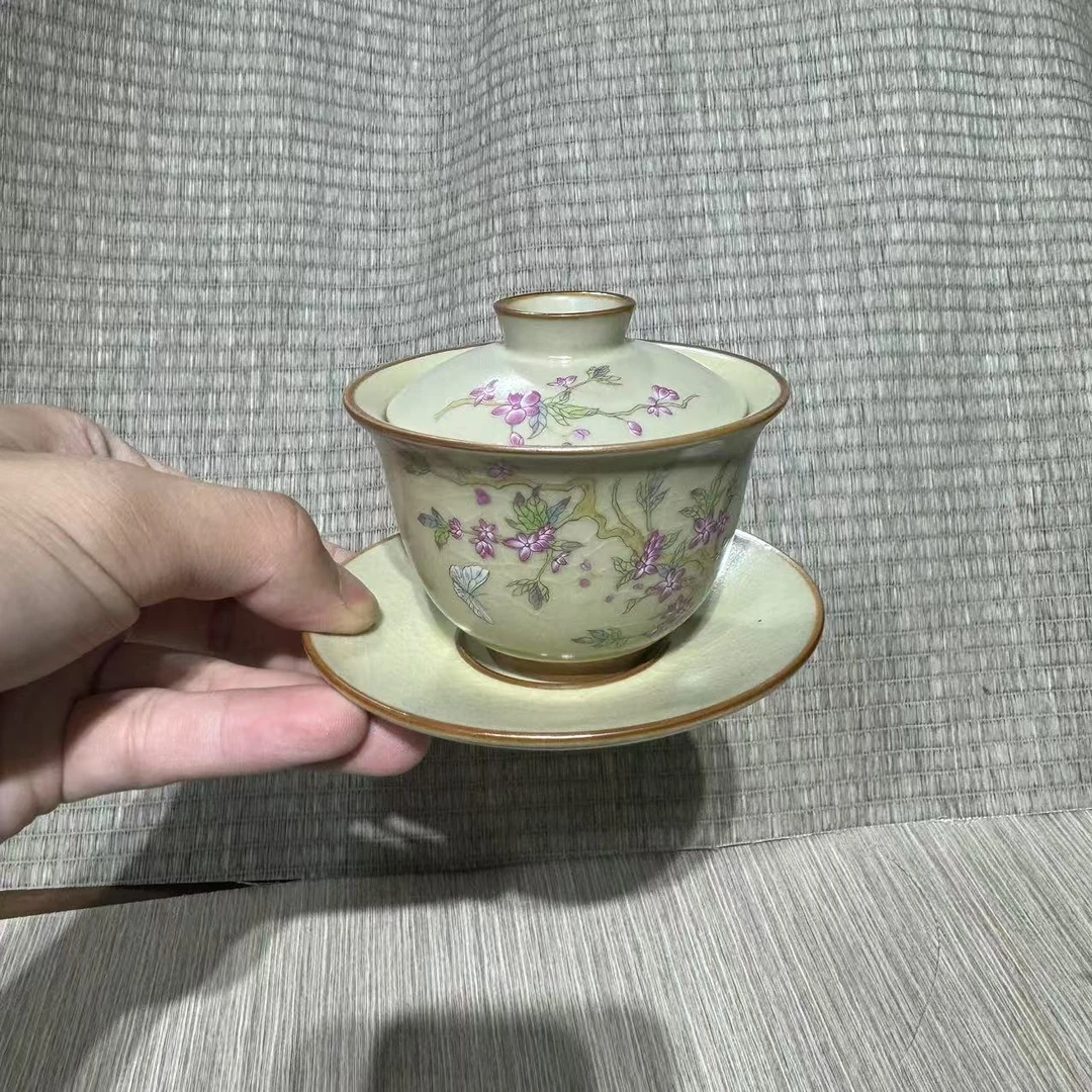 【闪购商品】紫藤花盖碗1807