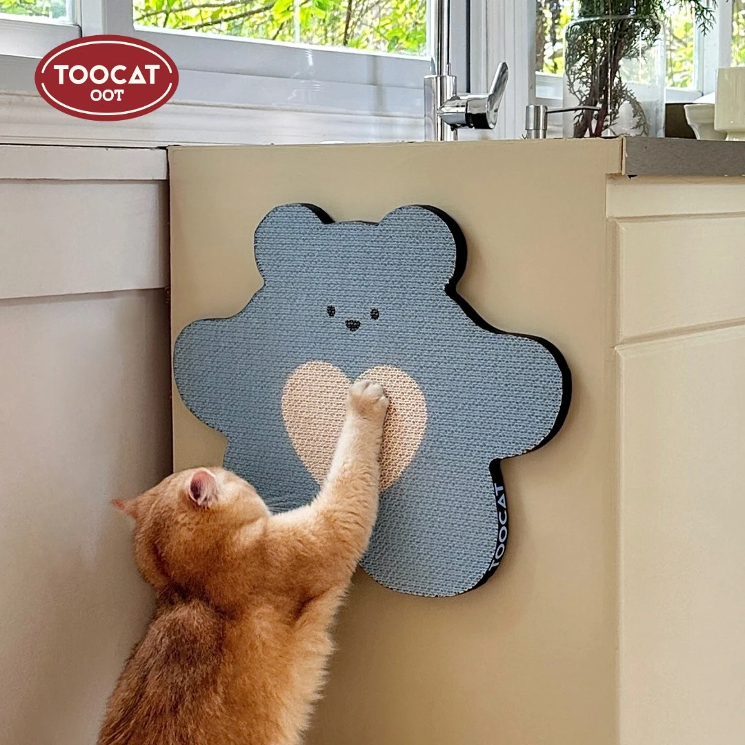 TOOCAT韩系小熊猫抓板贴墙耐磨耐抓壁挂式上墙防护猫爪板猫玩具