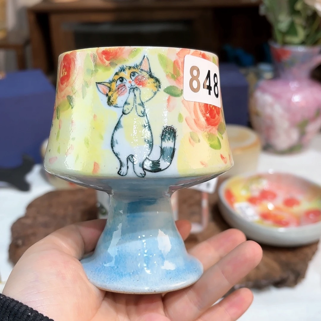 景德镇手绘高温釉下彩陶瓷茶具