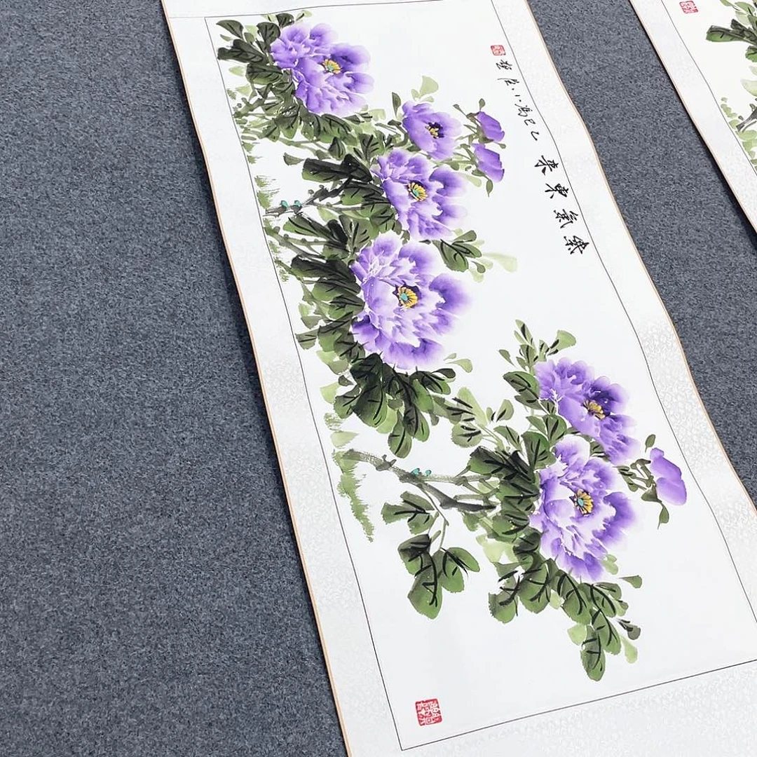 国画手绘手写作品