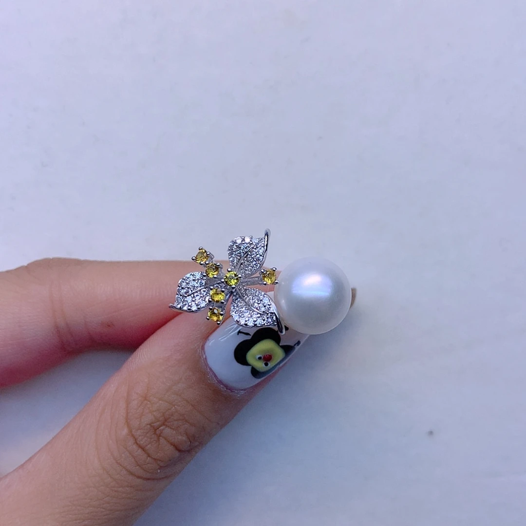 【闪购商品】银S925镶嵌戒指淡水珍珠