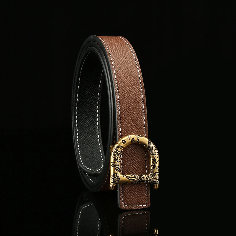 女士优雅裤腰带女士潮流皮带金6040KA-1（【ZBJ】