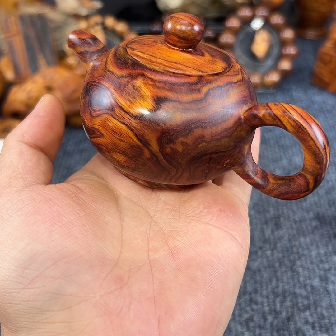 柏木下*月海南黄花梨茶壶