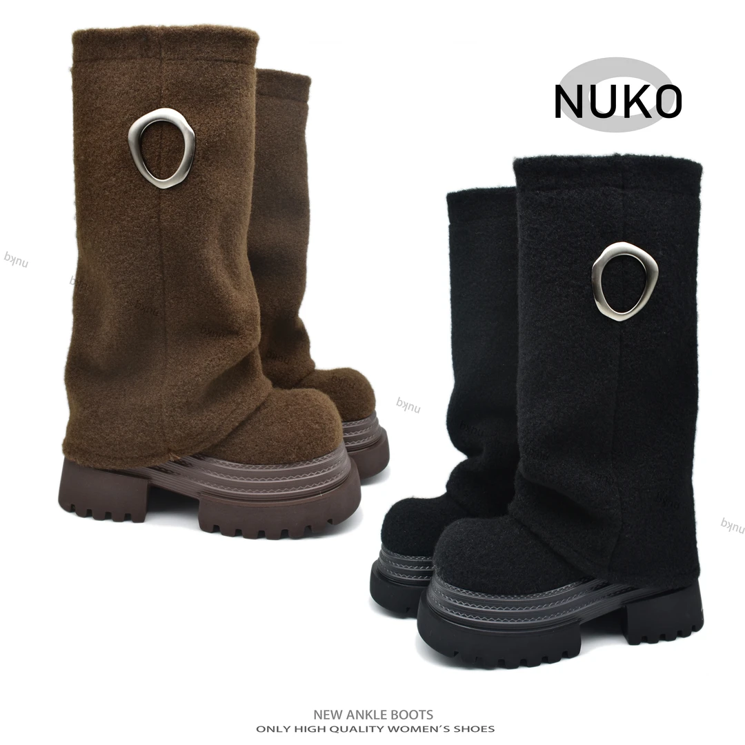 S线【NUKQ】 高跟厚底 时尚百搭厚底靴