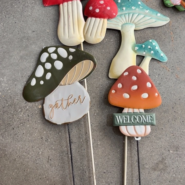 摆件样品样品蘑菇花插四个