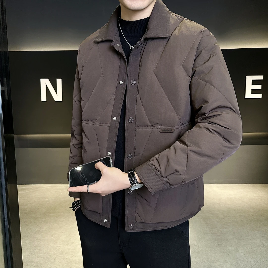 2025年新款冬季男士羽绒服潮流韩版帅气休闲高端男装保暖鸭绒外套