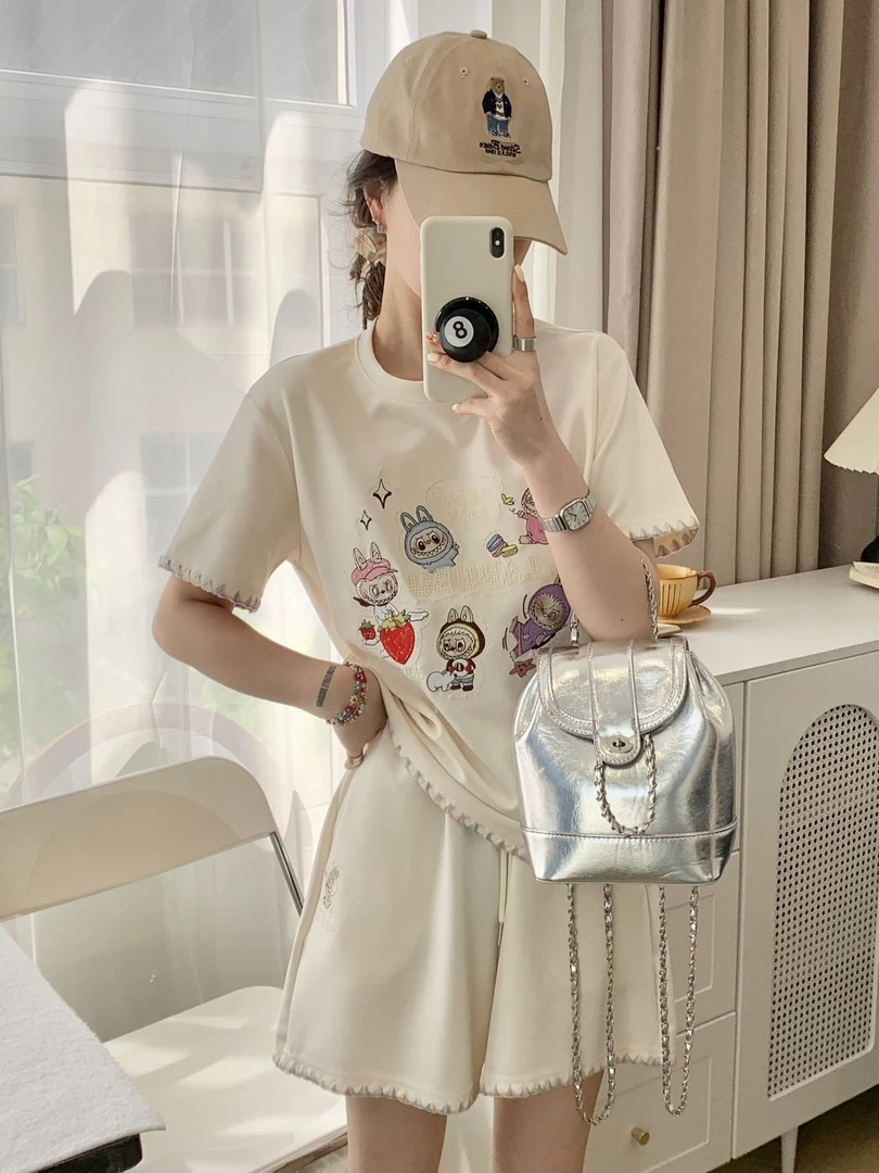 程程甄选 重工刺绣玩耍布布彩色贝壳绣时尚套装8214