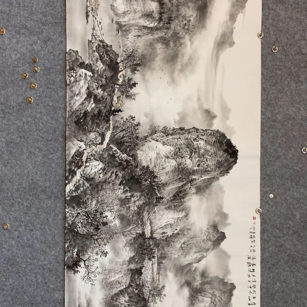 .***x国画山水作品写意