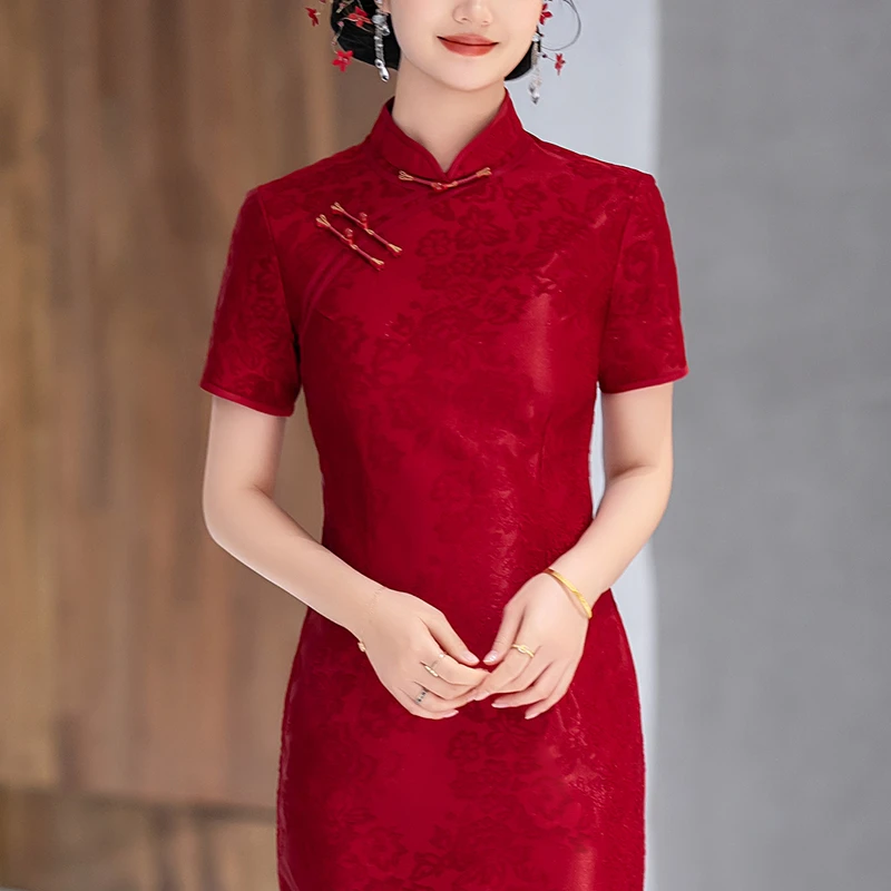 高端绝美新中式旗袍民国风2025新款日常可穿晚礼服老上海夏季裙子