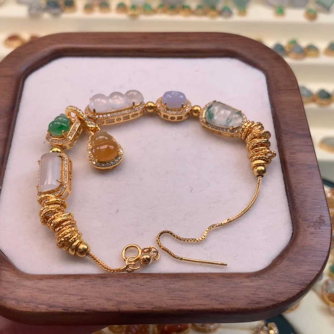 有***～翡翠银S925镶嵌颈饰手链