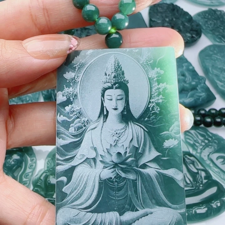 翡翠未镶嵌颈饰多样性发货天然A货翡翠