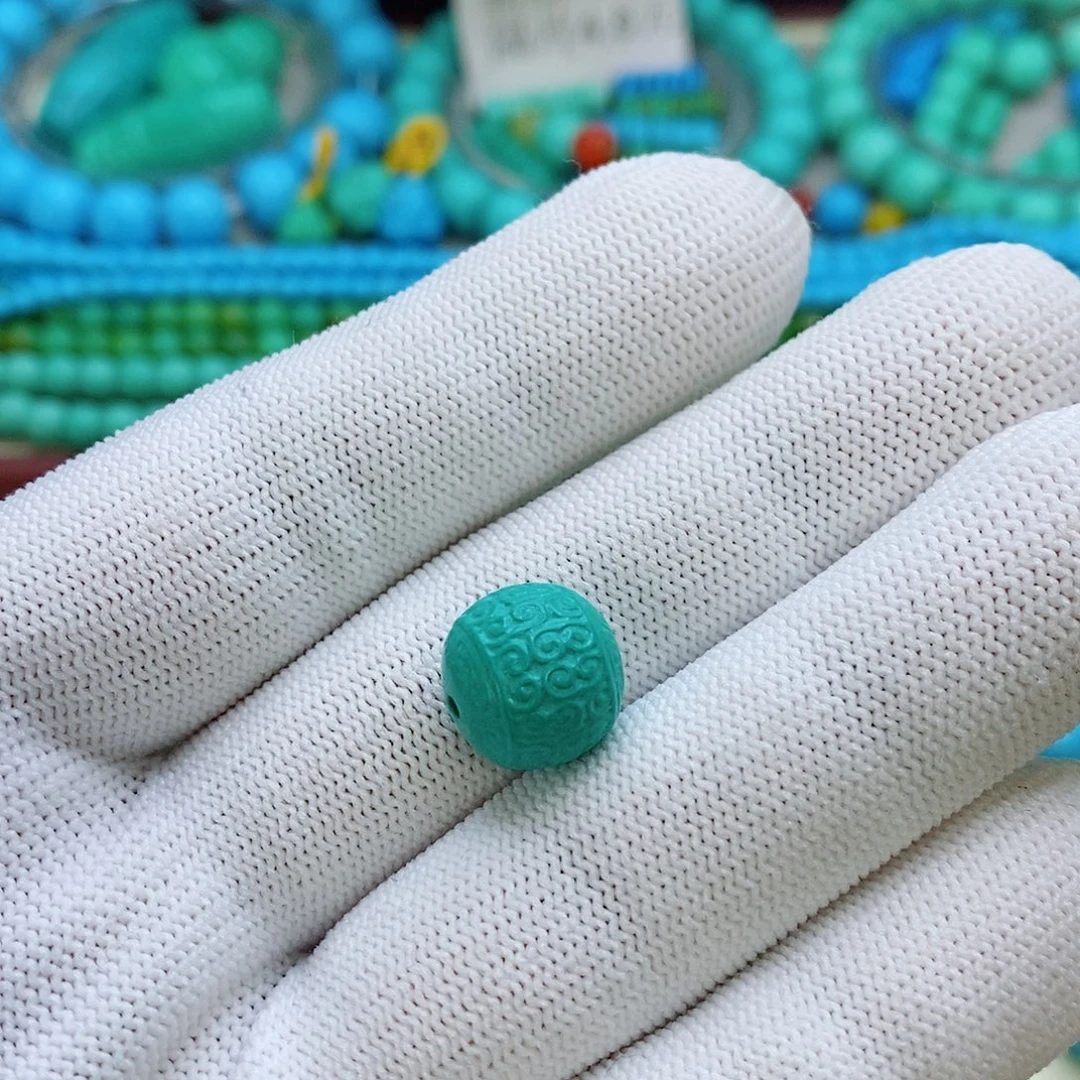 卡11.5mm回纹珠一颗高瓷