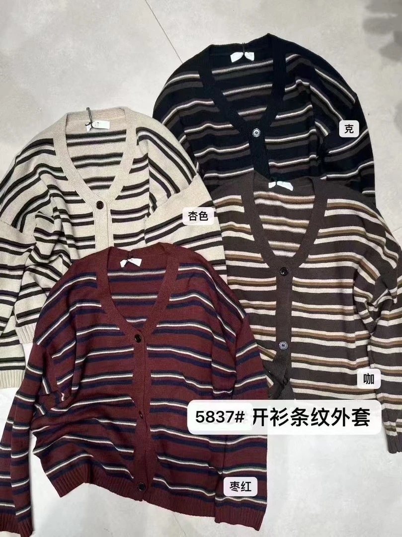 【NN+】【5837】针织毛衣套头毛针织衫上衣时尚k开衫