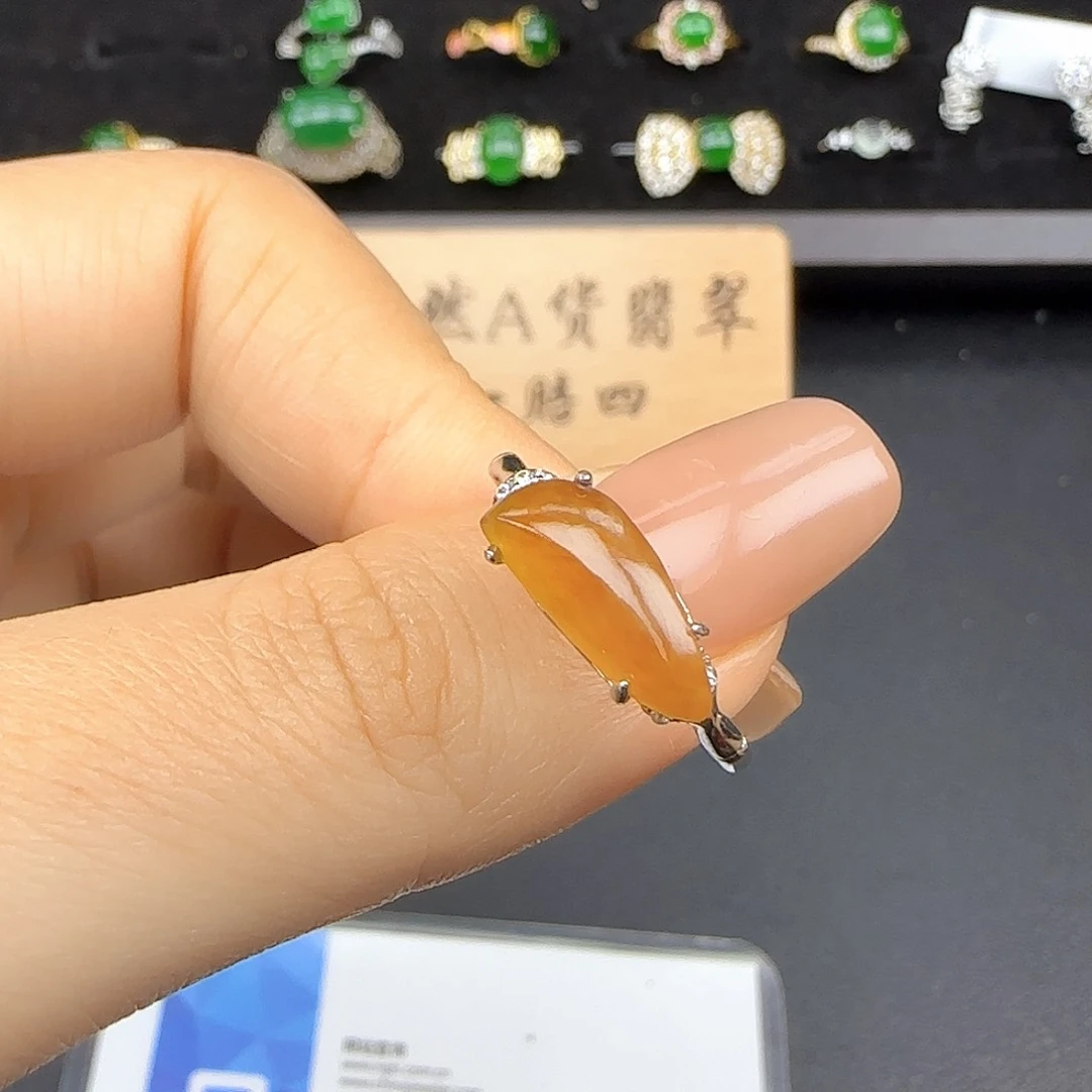 银S925镶嵌戒指翡翠