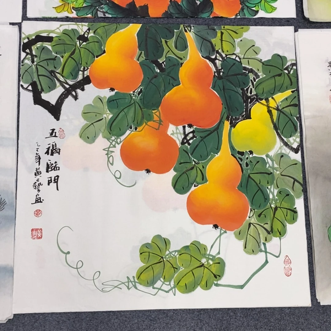 国画尺寸70✖️70斗方精品手绘画