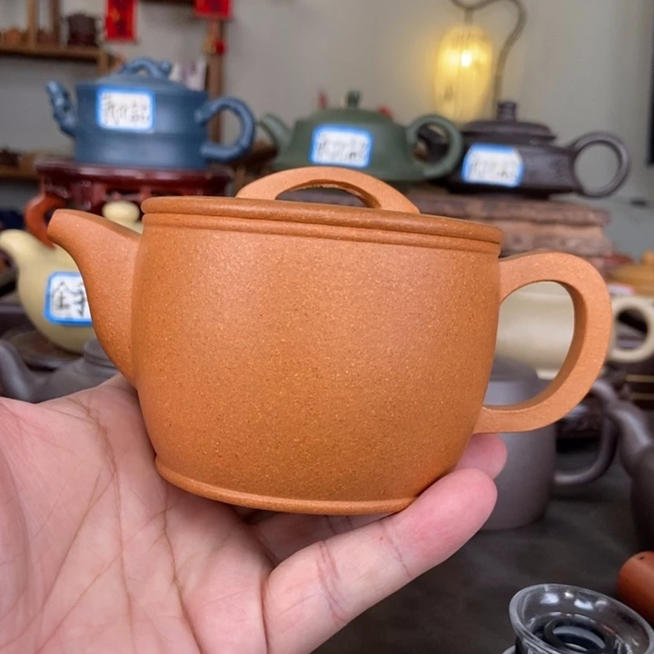 仙***剑茶壶紫砂原矿黄金段泥全手工汉瓦壶
