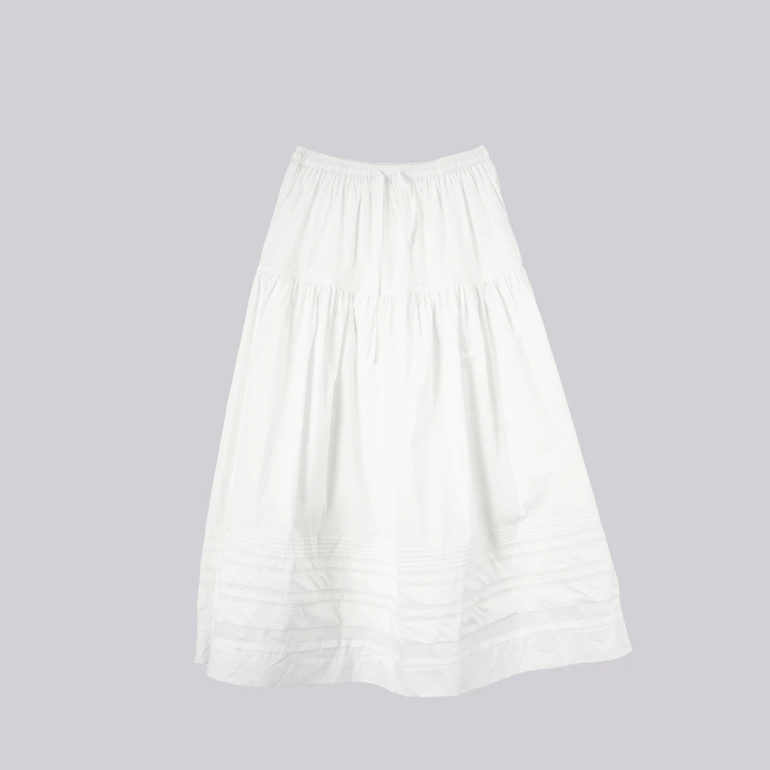 WKk  抽绳下摆条纹半裙