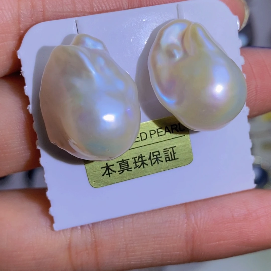 银S925镶嵌天然淡水珍珠淡水珍珠F*