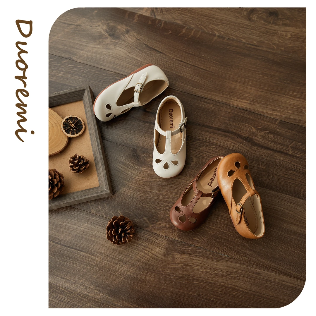 DuoReMi女童鞋BR1803小雨滴女童公主小皮鞋学院风休闲时尚牛津鞋