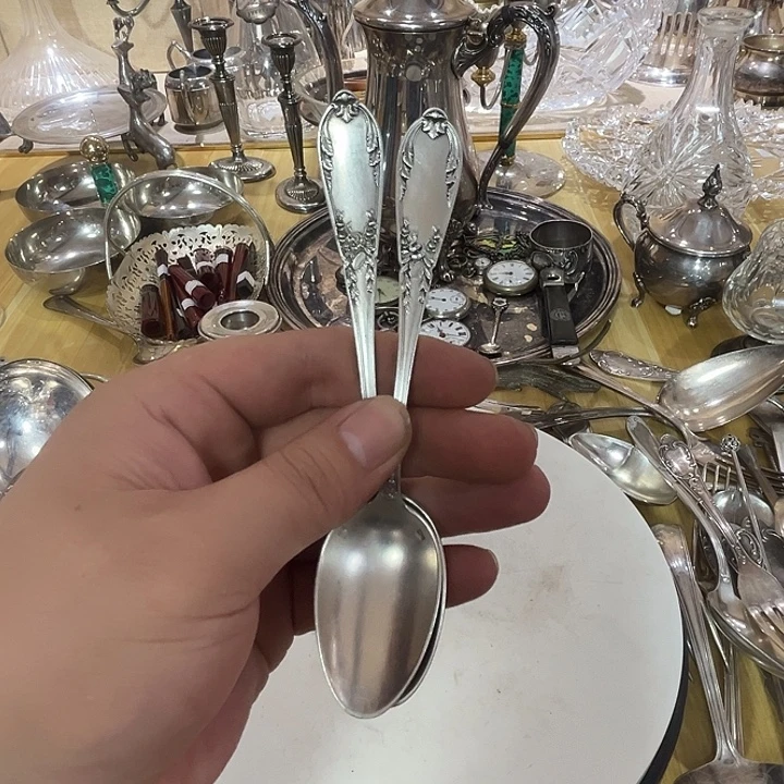 J***子贵金属欧洲中古老物件勺子