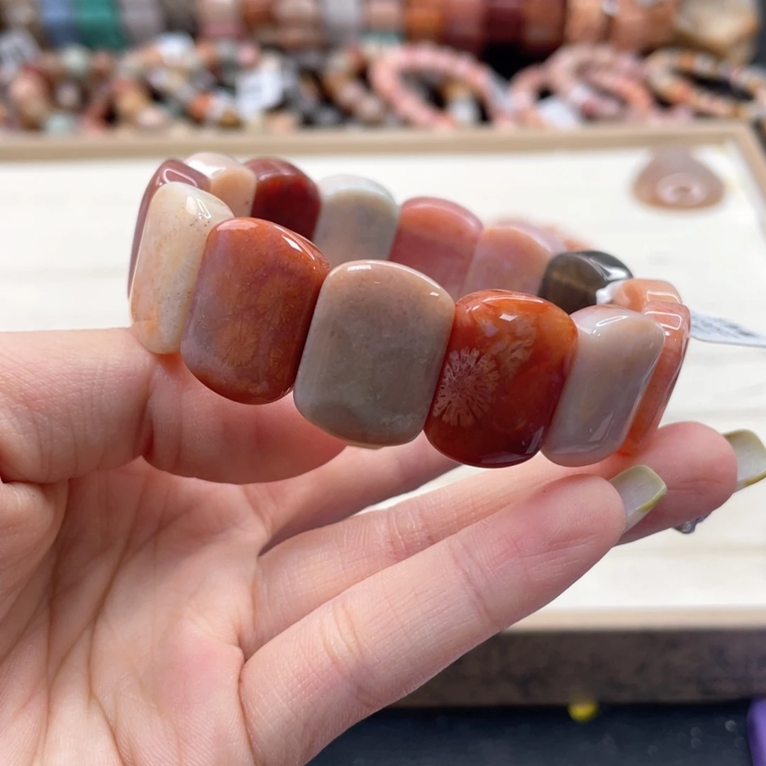 硅化珊瑚（珊瑚玉）手链未镶嵌V****n817