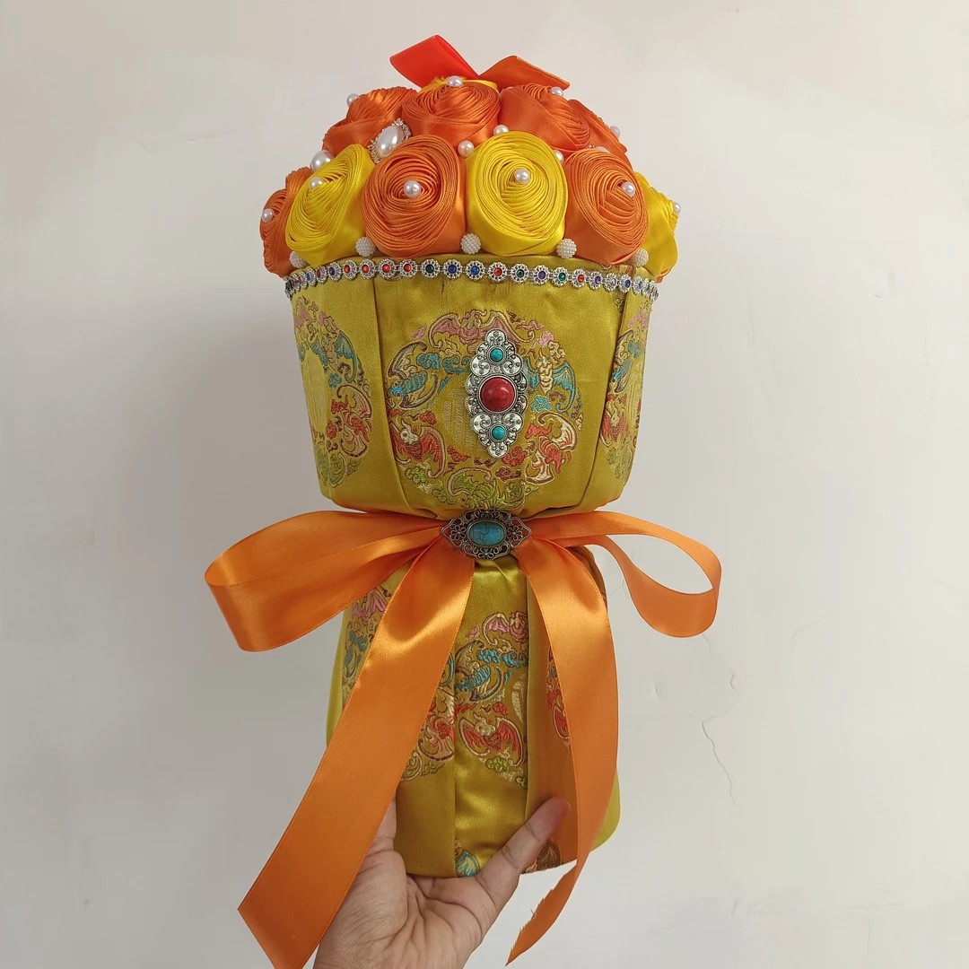 藏式永生花适合佛堂供奉的精美花束