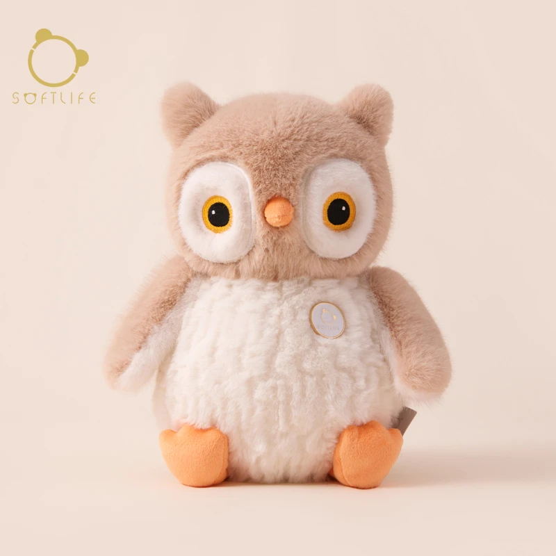 softlife猫头鹰玩偶毛绒玩具公仔娃娃安抚玩具睡觉抱生日礼物女
