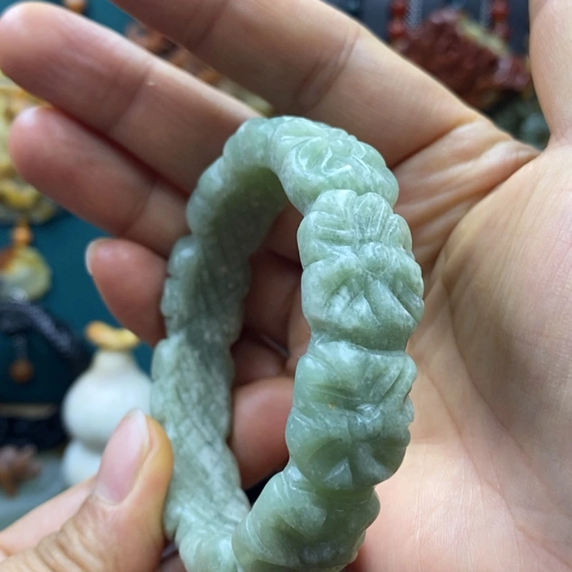 【闪购商品】蛇纹石玉未镶嵌手镯58