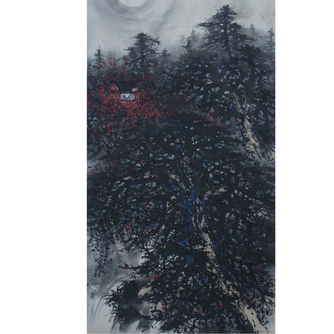LOT.1687 《山水》136*68cm 纸本设色立轴