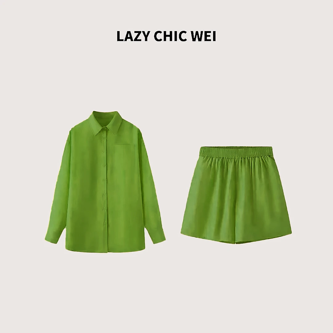 LAZY CHIC WEI 莱赛尔混纺后背系带凉感防晒套装 2505SSW5268