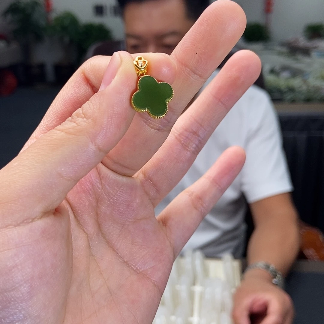 和田玉银S925镶嵌颈饰颜色多样性发拍一发一