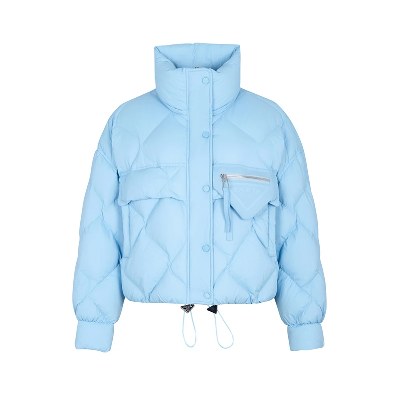 【籽言专属】商场同款新品菱形格泡芙感白鸭羽绒服N1011A34807