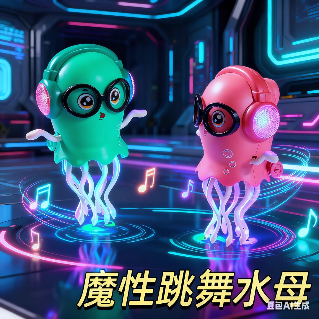 2025新款魔性会跳舞的章鱼八爪鱼儿童益智电动水母玩具3岁1男女孩