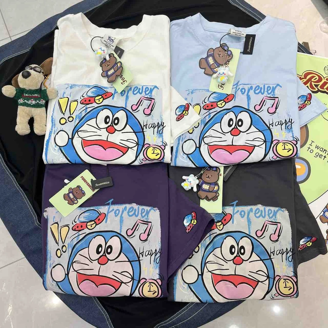 0448【夏季新款】胸前蓝胖子圆领短袖（2535）