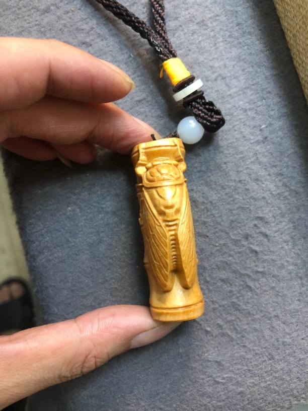 天然太行崖柏木陈化料一鸣惊人手把玩件节节登高木雕挂件手把件