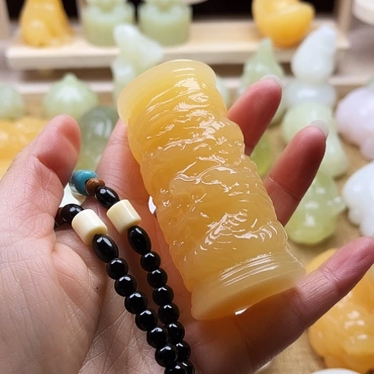 错***想玉天然玉石手把件