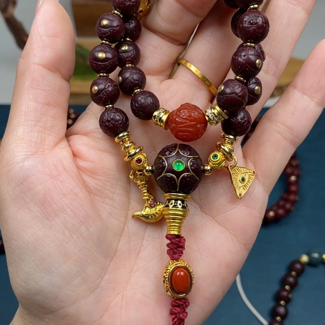 手串凤眼菩提手持金钉满配9+