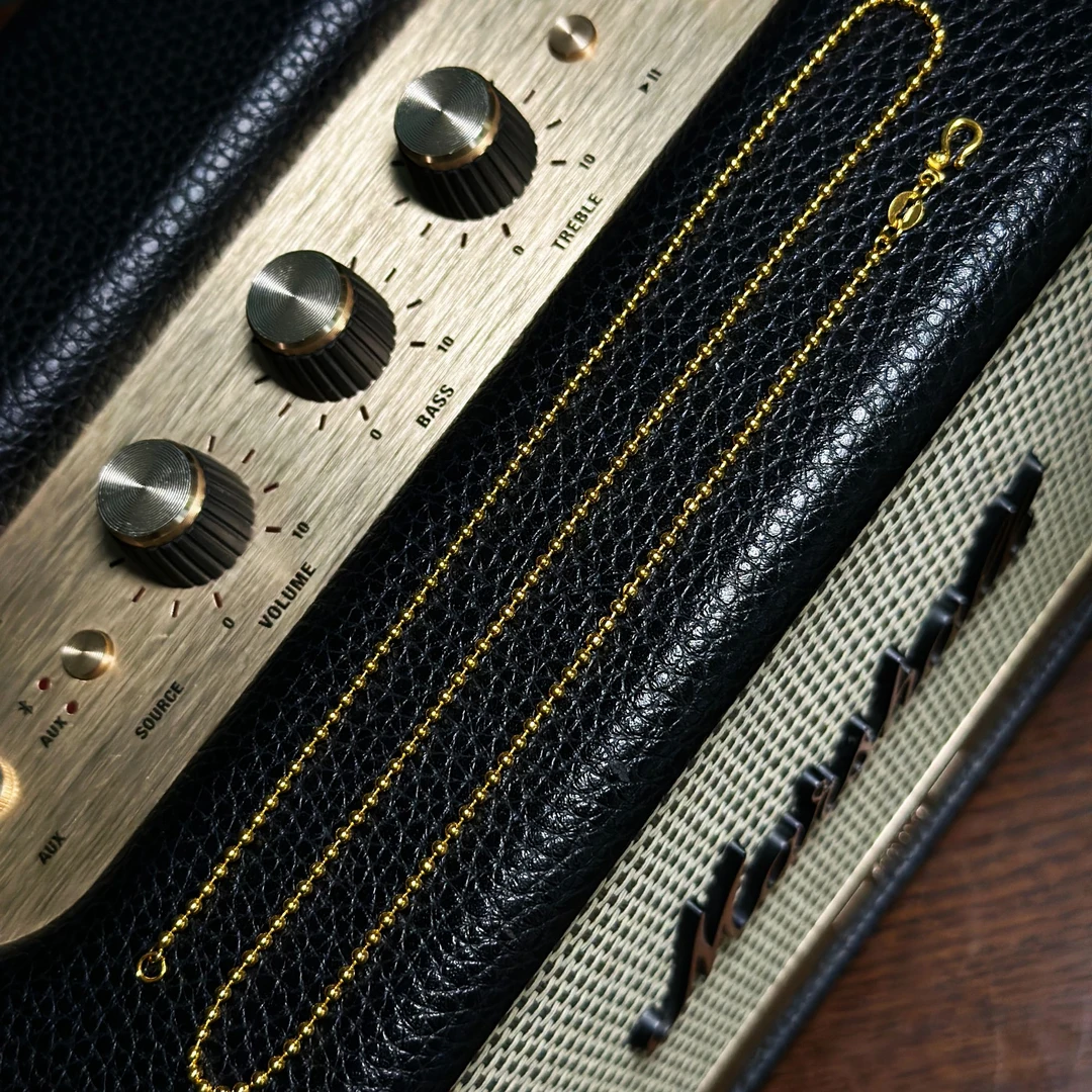 禧樘足金珠珠链9.7g