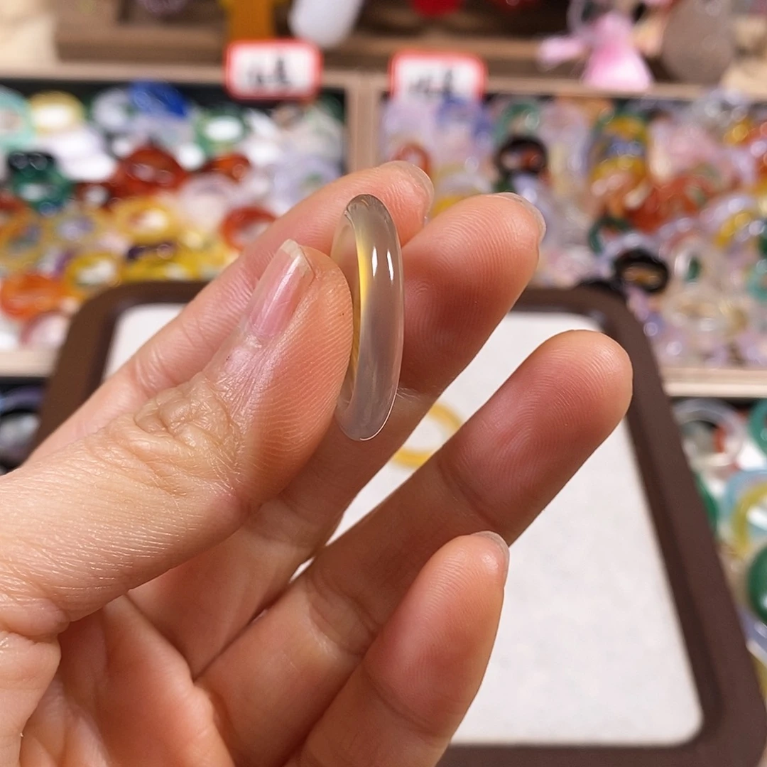 玛瑙/玉髓戒指未镶嵌丫*