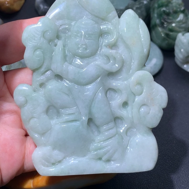 翡翠未镶嵌颈饰保真天然A货翡翠