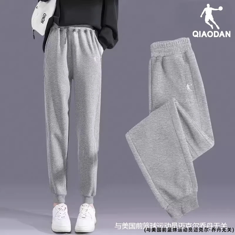 乔丹运动裤女2025冬季新款针织透气束脚休闲裤休闲官方正品长裤